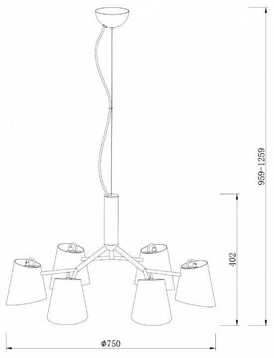 Подвесная люстра Freya Nordic FR5127PL-06B