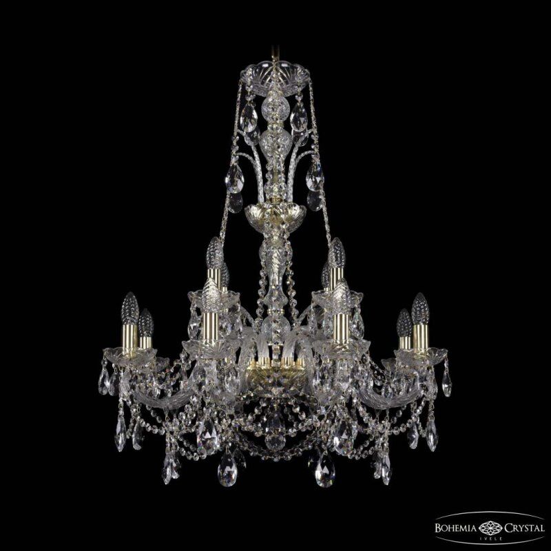 Подвесная люстра Bohemia Ivele Crystal 1411 1411/8+4/240/XL-83 G