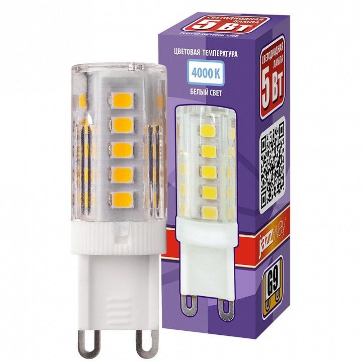 Лампа светодиодная Jazzway  G9 5Вт 4000K PLED-G9 5W 4000K
