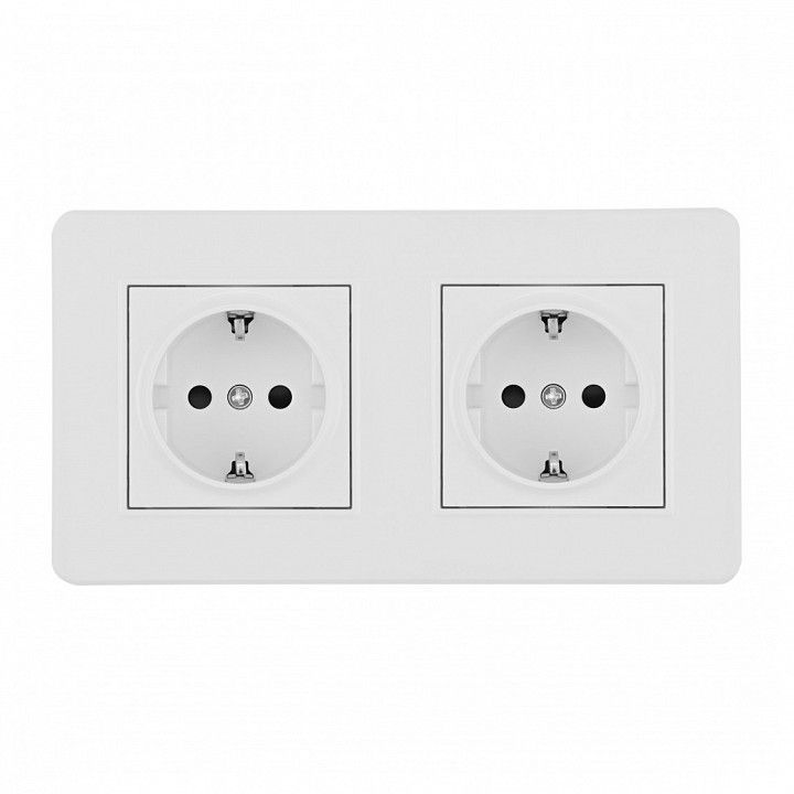 Розетка с заземлением и со шторкой Arte Milano SET16-2 SET16-2-40-1x2 white