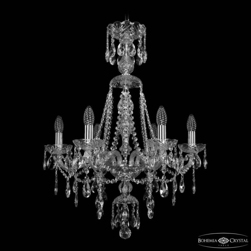 Подвесная люстра Bohemia Ivele Crystal 1415 1415/6/200/XL-77 Ni