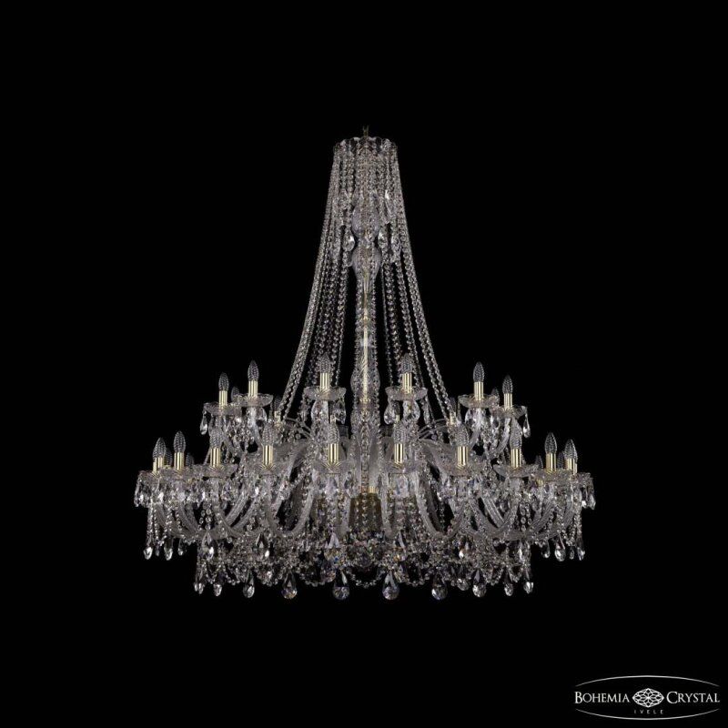 Подвесная люстра Bohemia Ivele Crystal 1411 1411/24+12/530/h-154 G