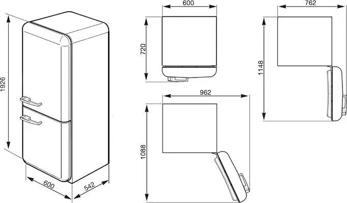 Холодильник Smeg FAB32LRN1