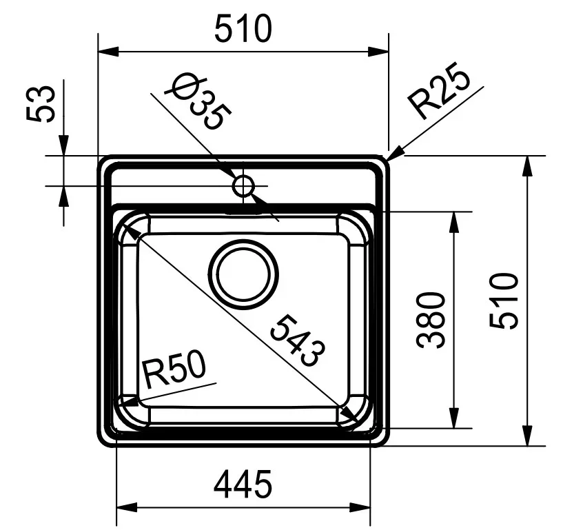 Мойка Franke BCX 610-51 TL сталь