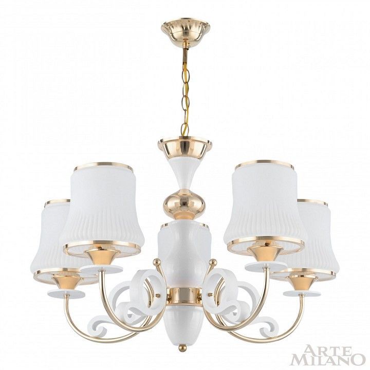 Подвесная люстра Arte Milano Florentia-1097 301097/5 Wh/Gd