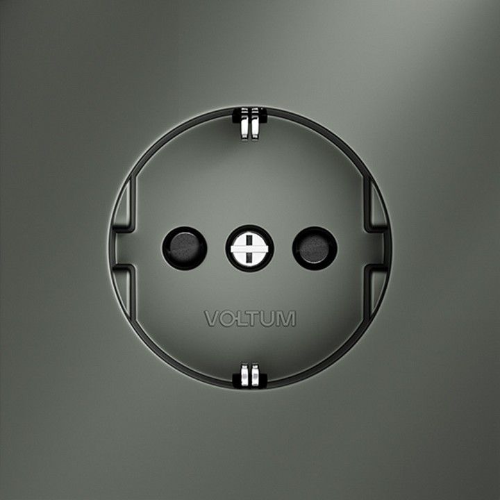 Розетка с заземлением и со шторкой, без рамки Voltum S70 VLS040206