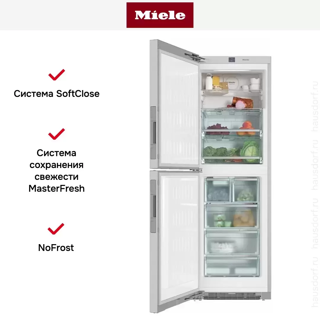 Отдельностоящая холодильно-морозильная комбинация Miele KFNS28463 ED/CS