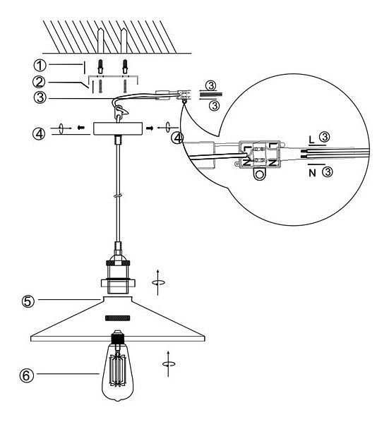 Подвесной светильник Globo Knud 15061