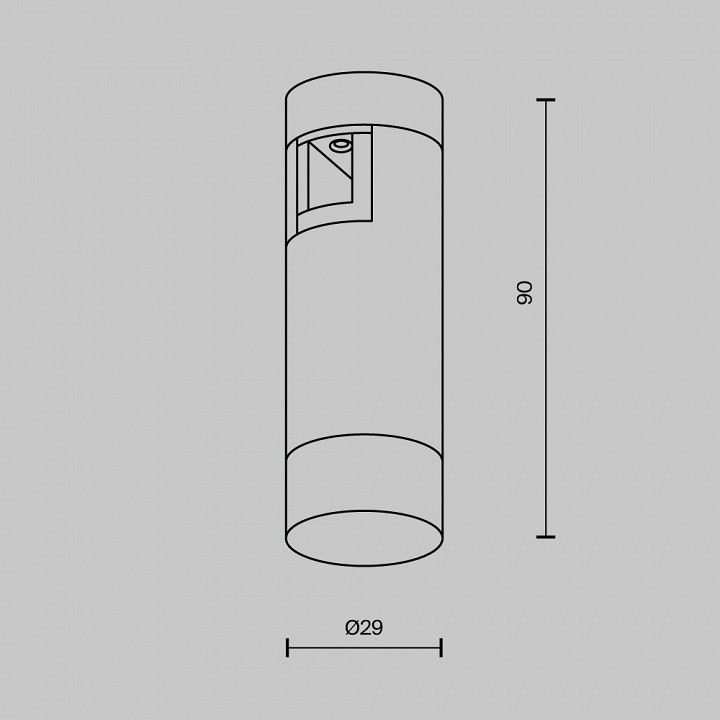 Накладной светильник Maytoni Technical Skim TR145-1-3W3K-W-B