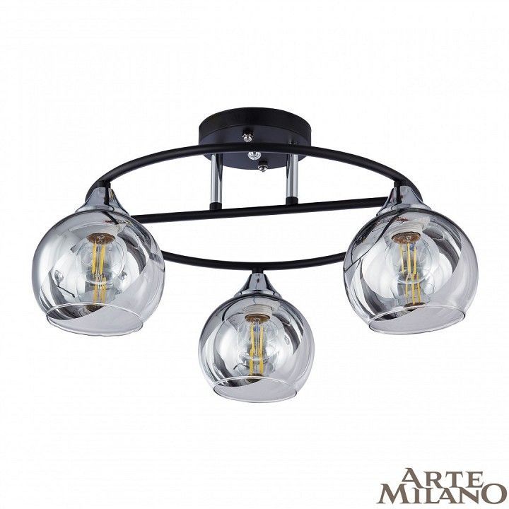 Потолочная люстра Arte Milano AMALFI-322403 322403/3 BK+CR