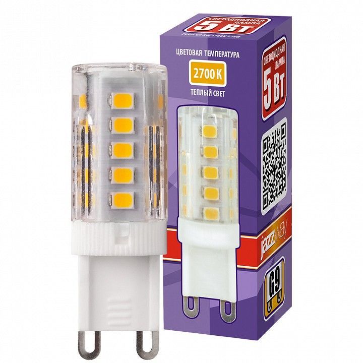 Лампа светодиодная Jazzway  G9 5Вт 2700K PLED-G9 5W 2700K