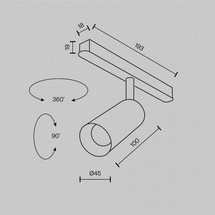 Светильник на штанге Maytoni Technical Фокус TR032-2-5W2.7K-M-B