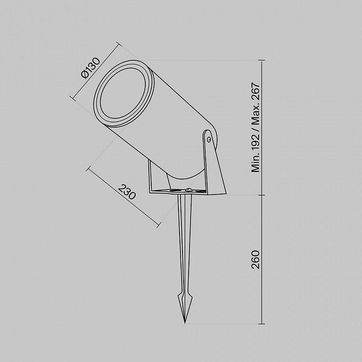 Наземный низкий светильник Maytoni Берн O050FL-L30W3K