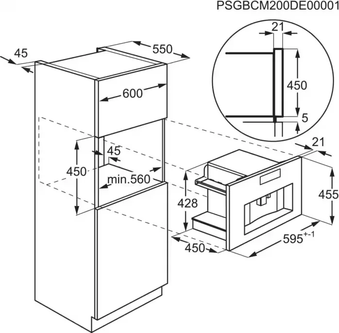 Встраиваемая кофемашина AEG KKB894500B