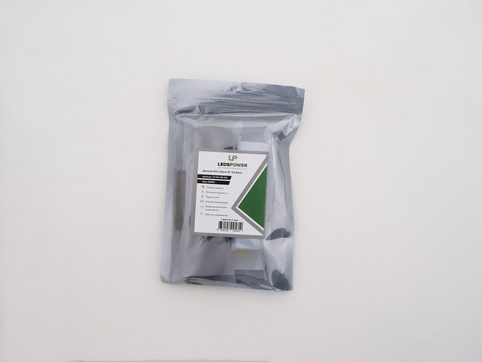 Контроллер-диммер с пультом ДУ LEDS POWER N12-SB Nano RF 15A Black 005812