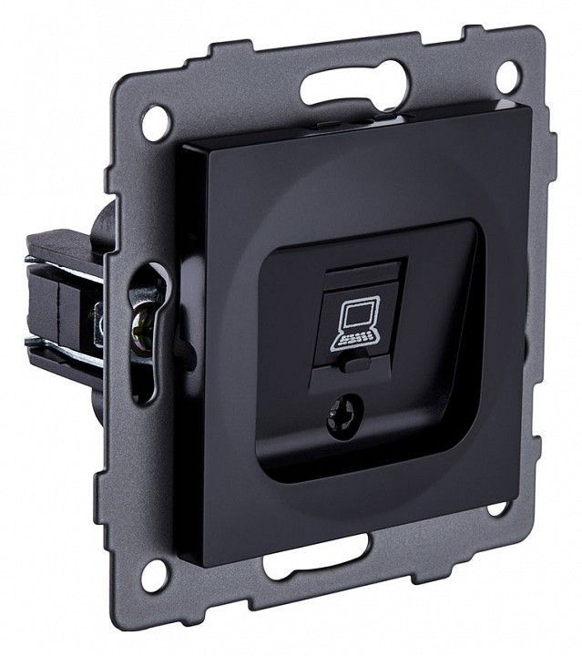 Розетка Ethernet RJ-45 без рамки Kollinger  REA-018BK