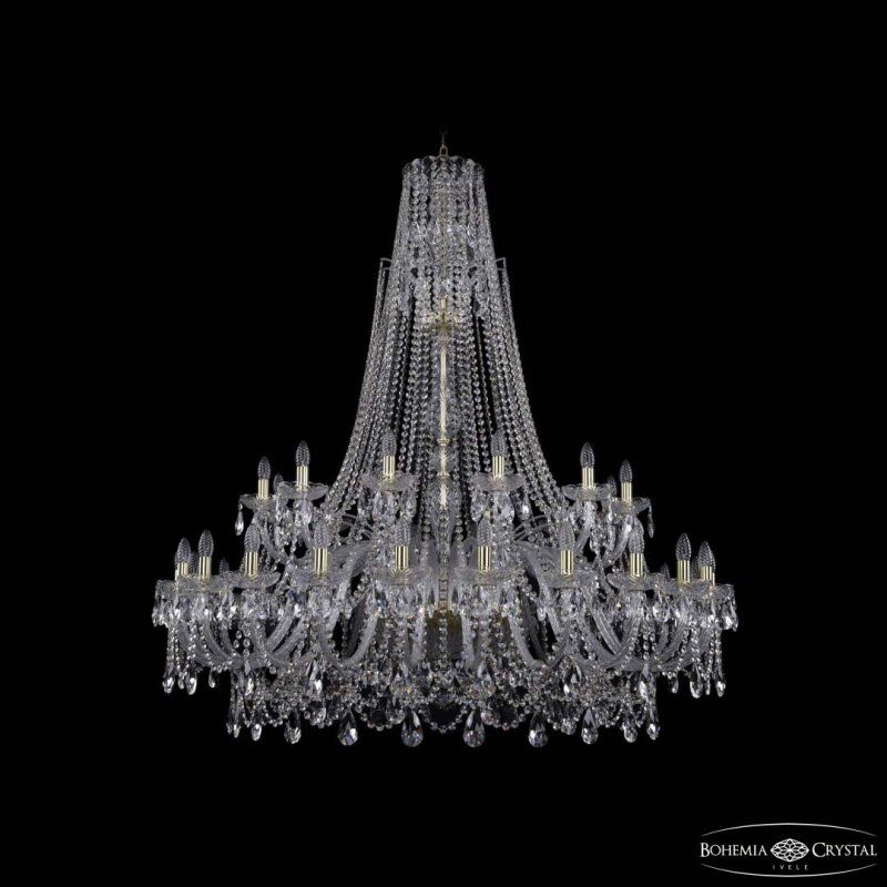 Подвесная люстра Bohemia Ivele Crystal 1411 1411/24+12/530/XL-152 G