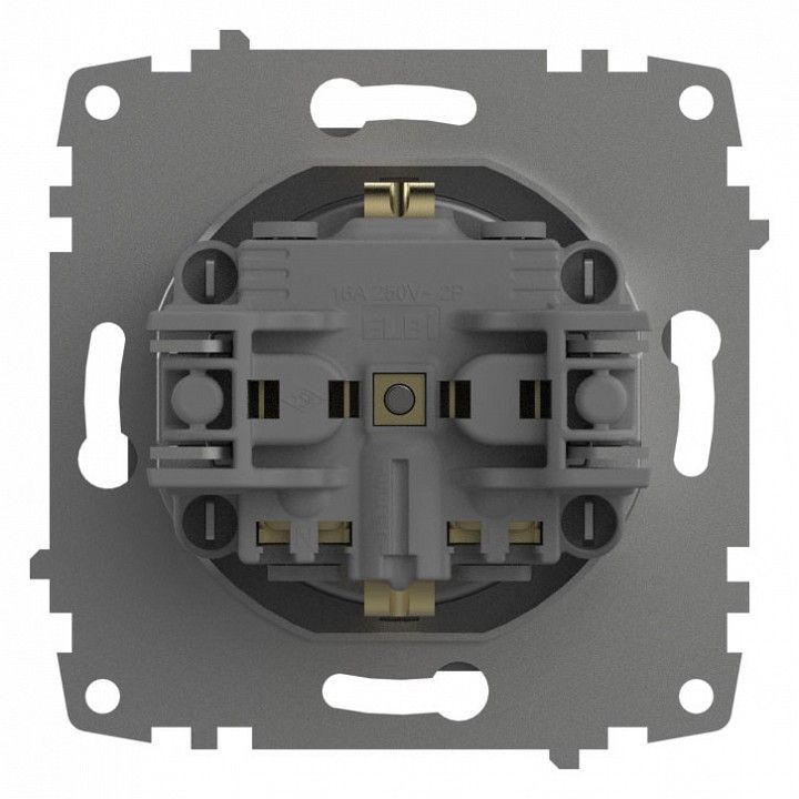 Розетка с заземлением и со шторкой, без рамки Elbi Eleсtriс Zena Vega 609-011000-243