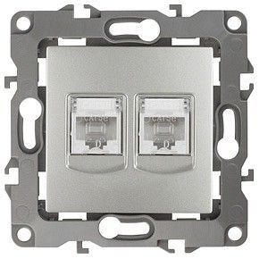 Розетка двойная Ethernet RJ-45 без рамки Эра Эра 12 12-3108-03