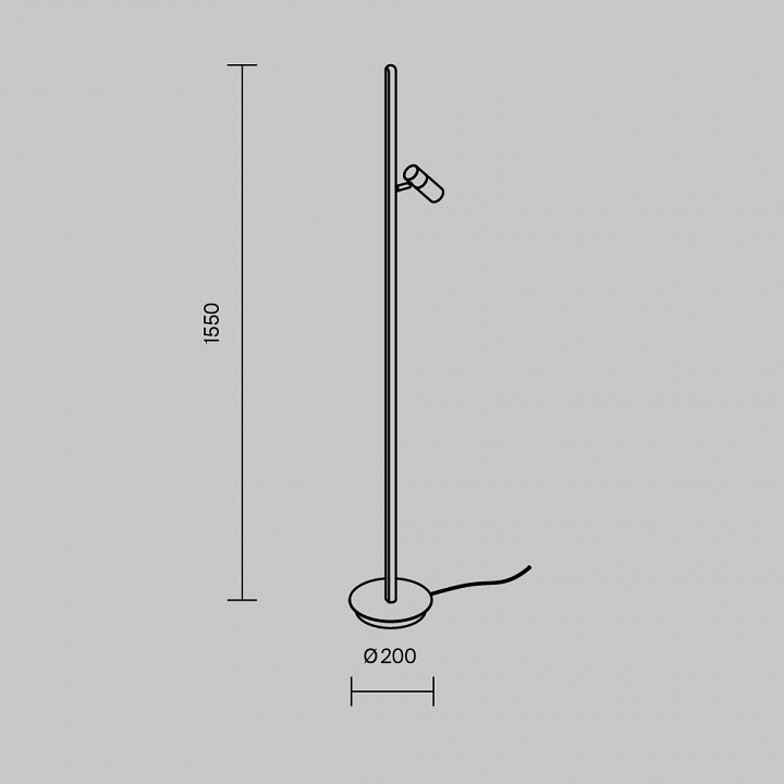 Торшер Maytoni Thin MOD395FL-L28BS3K