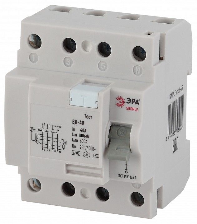 Устройство защитного отключения 4P Эра ВД-40 SIMPLE-mod-49