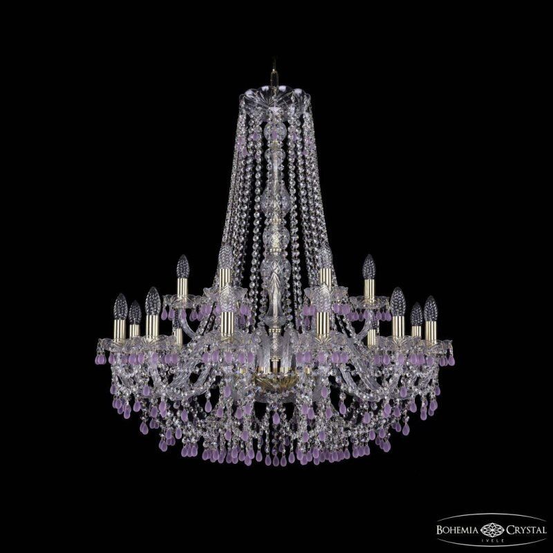 Подвесная люстра Bohemia Ivele Crystal 1410 1410/12+6/300/h-95 G V7010