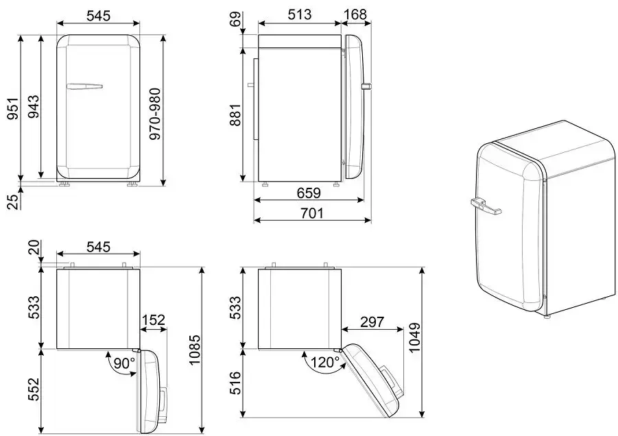 Холодильник Smeg FAB10RDYVC5