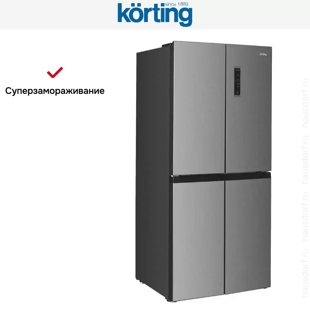 Четырехдверный холодильник Korting KNFM 91868 X