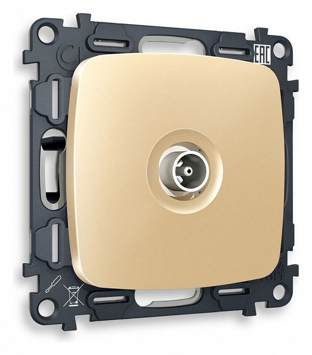 ТВ-розетка оконечная без рамки Ambrella Volt OMEGA MO613010