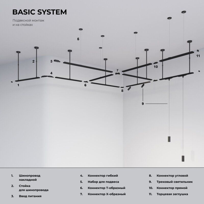 Светильник на штанге Elektrostandard Basic System 85900/01