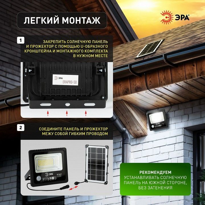 Настенно-потолочный прожектор Эра  ERAPRO-50