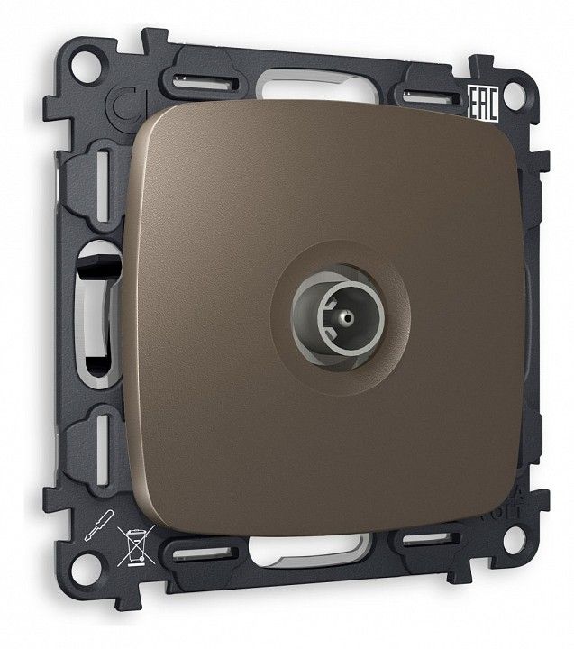 ТВ-розетка оконечная без рамки Ambrella Volt OMEGA MO643010