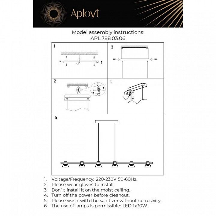 Подвесной светильник Aployt Rezeda APL.788.03.06