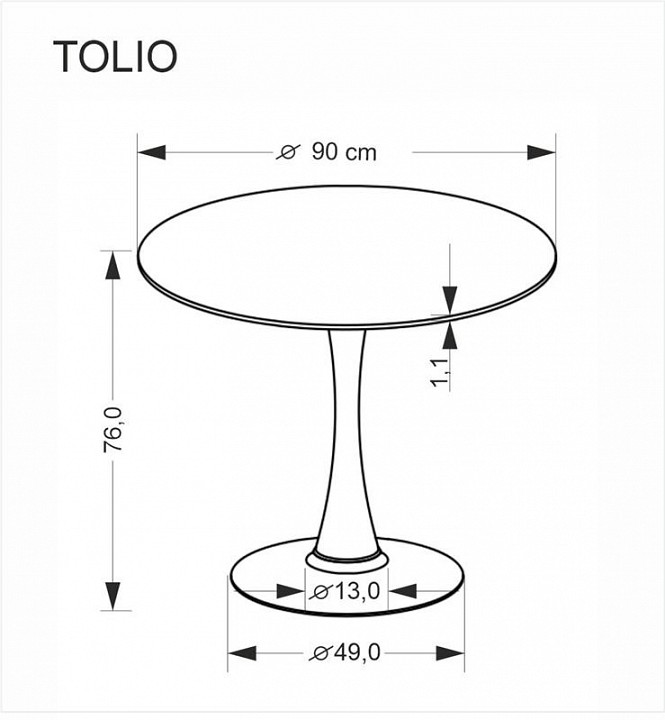 Стол обеденный Tolio 90
