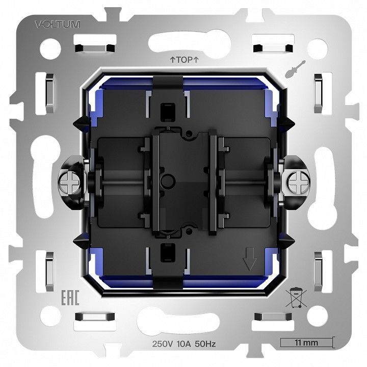 Механизм выключателя одноклавишного Voltum S70 VLS0106M