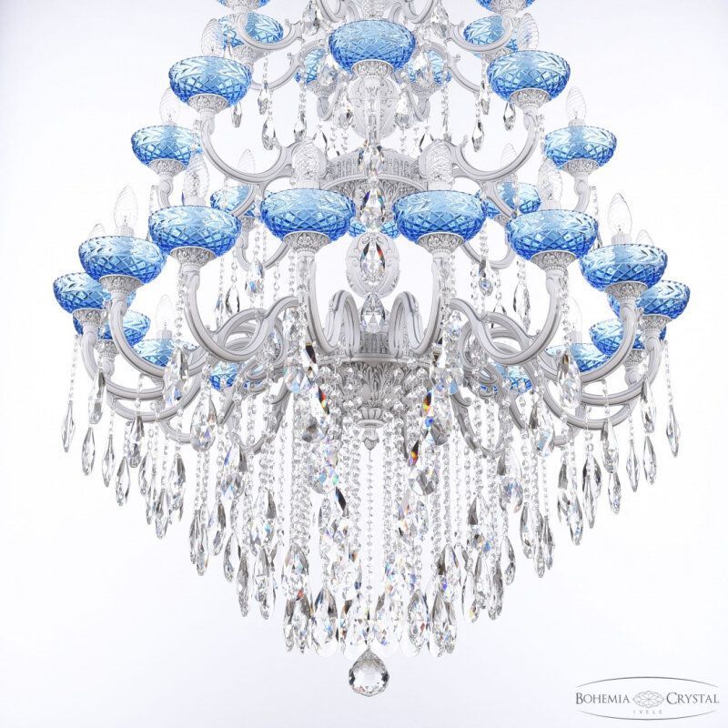 Подвесная люстра Bohemia Ivele Crystal AL7801 AL78101/16+8+8/300/3d B WMN P Aquamarine/M-1F