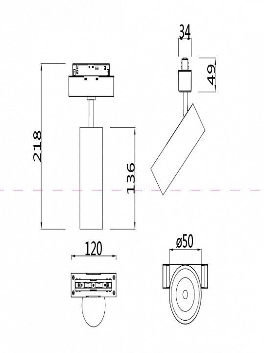 Светильник на штанге Maytoni Technical Фокус TR019-2-10W3K-B