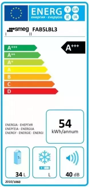 Мини-бар Smeg FAB5LBL3