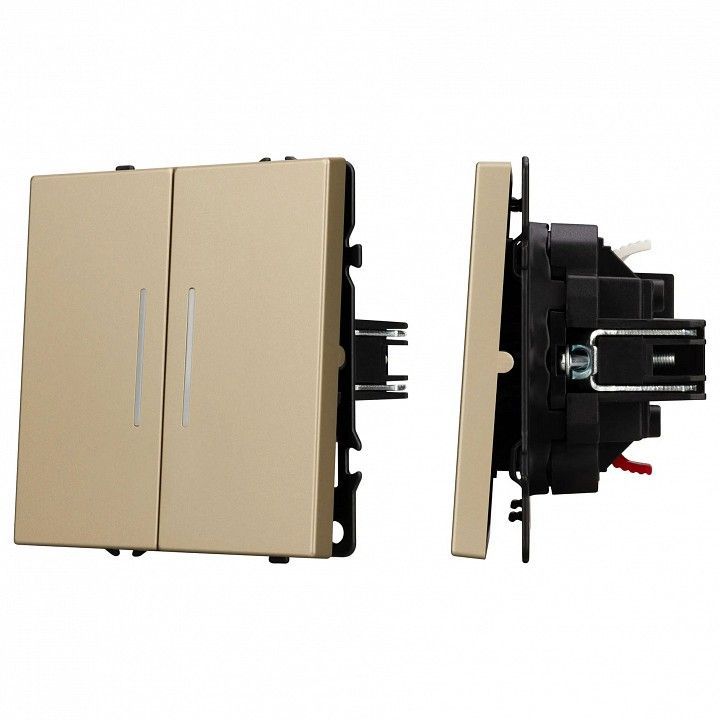 Выключатель двухклавишный без рамки Arlight SWT 054265