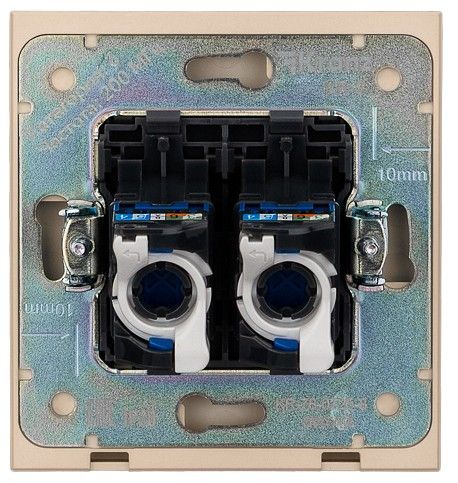 Розетка двойная Ethernet RJ-45 без рамки Kranz STRONG KR-78-0725-8