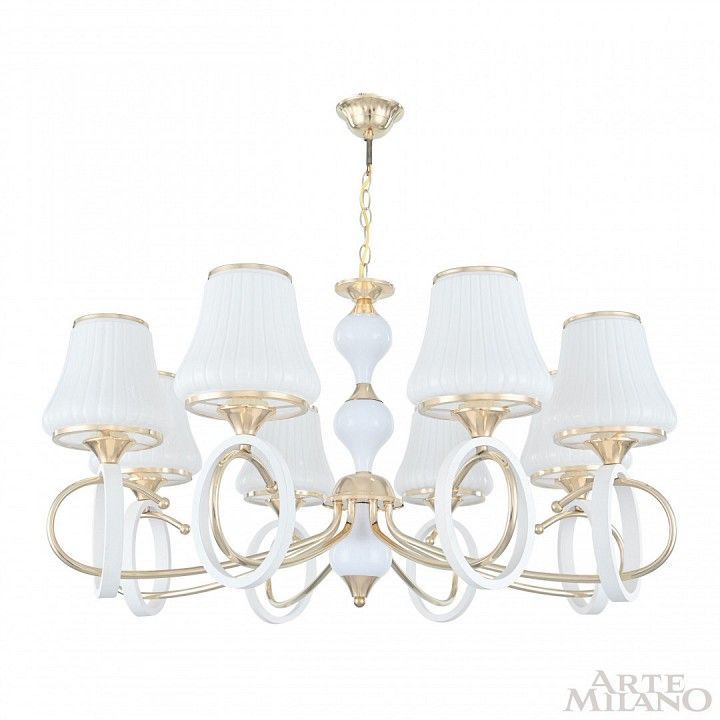 Подвесная люстра Arte Milano Florentia-2387 302387/8 Wh/Gd