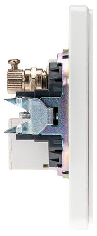 ТВ-розетка и розетка Ethernet RJ-45 без рамки Kranz ROUND KR-78-0722-1