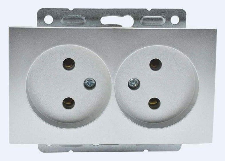 Розетка двойная, без рамки Mono Electric Despina / Larissa 500-002105-121