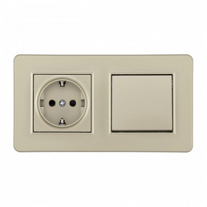 Блок с розеткой и выключателем Arte Milano SET16-2 SET16-2-40-1-30-1 shampan