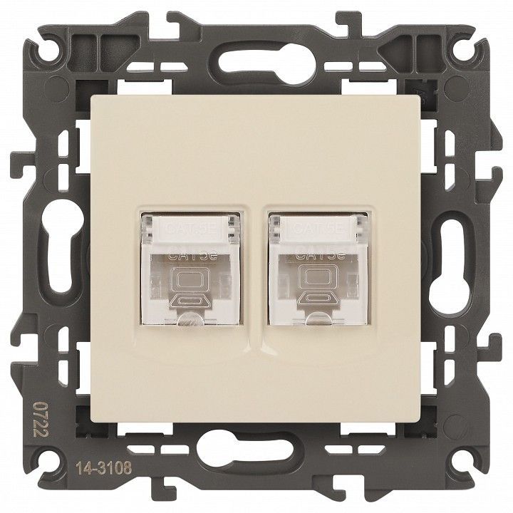 Розетка Ethernet RJ-45 без рамки Эра Эра Elegance 14-3108-02