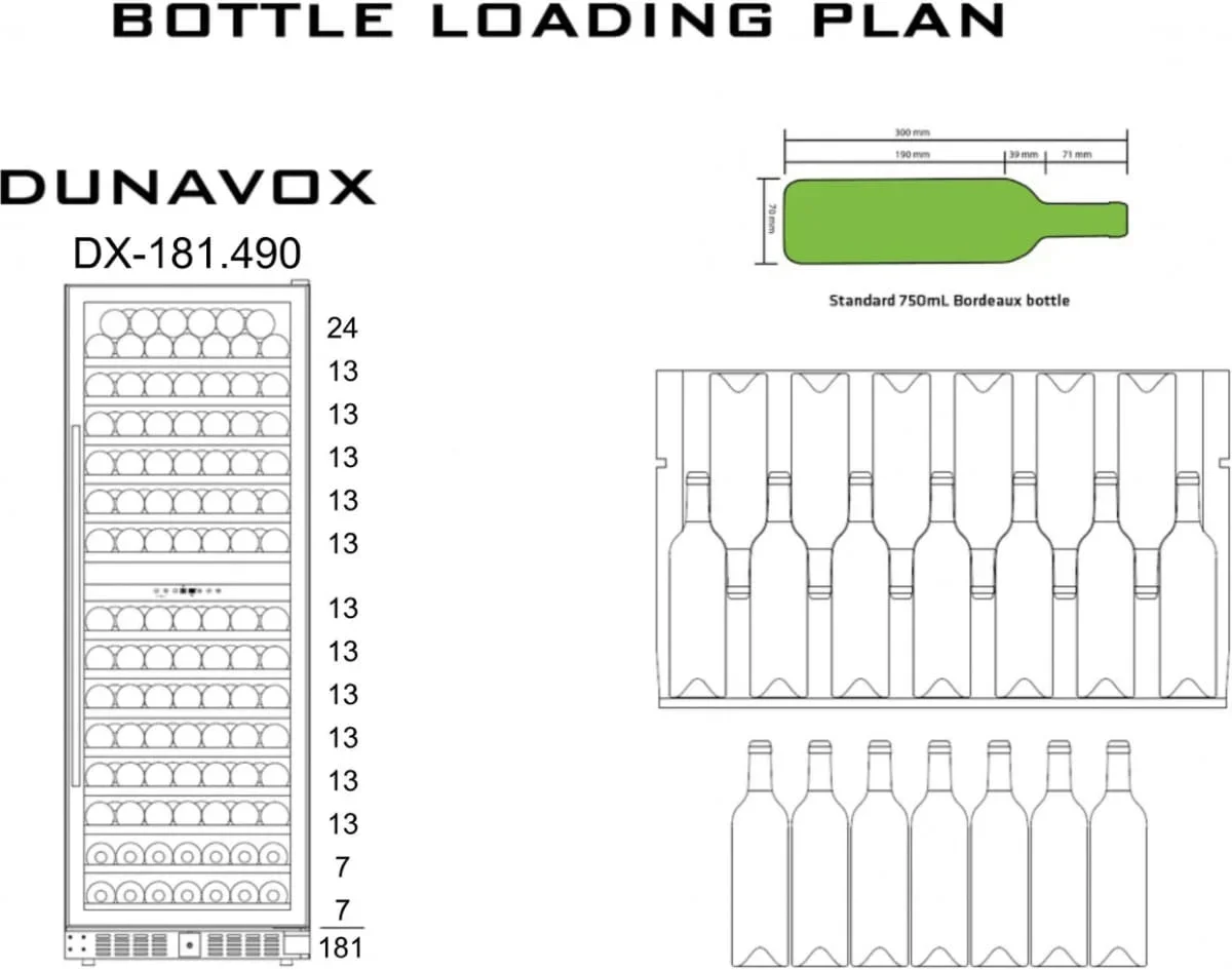 Винный шкаф Dunavox DX-181.490DMBK