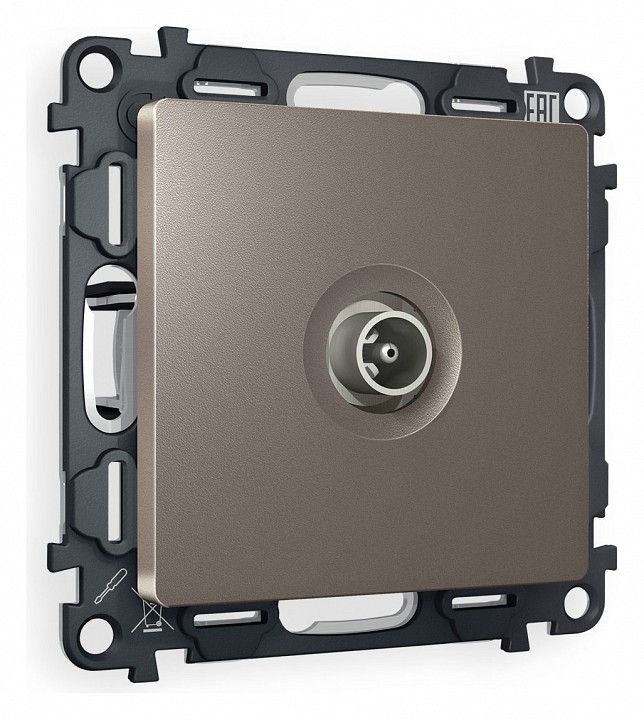 ТВ-розетка проходная без рамки Ambrella Volt ALFA MA643030