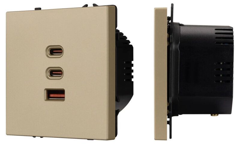 Механизм розетки 2хUSB type A и C Arlight NOBE 061836