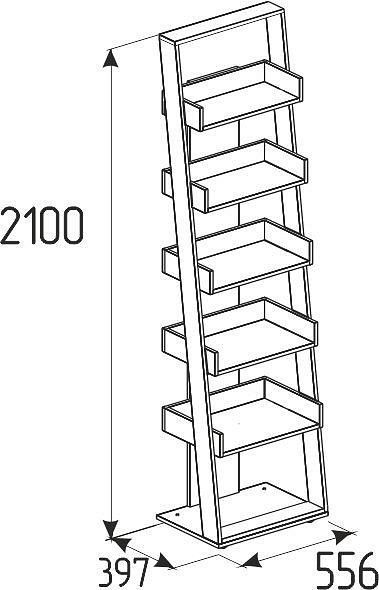 Стеллаж Глазов-Мебель Nature 00-00015628