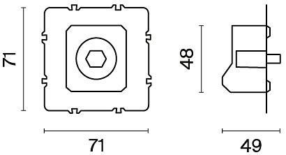 Механизм для диммера Voltum S70 VLS0703M